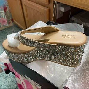 Inc beige sandals size 8